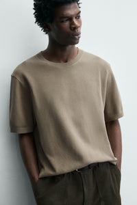 T-SHIRT DE MALHA RELAXED FIT