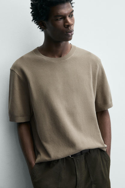 T-SHIRT DE MALHA RELAXED FIT