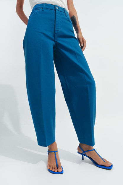 JEANS ZW COLLECTION TAPERED CINTURA SUBIDA - índigo ganga