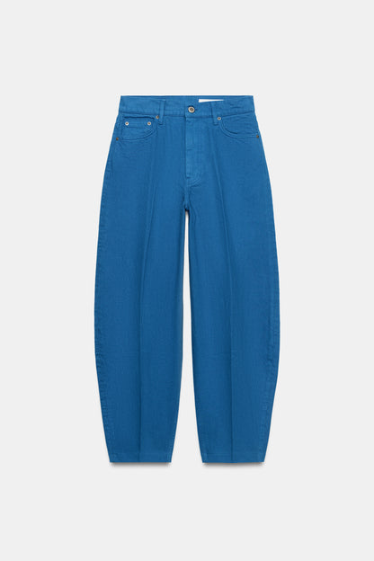JEANS ZW COLLECTION TAPERED CINTURA SUBIDA - índigo ganga