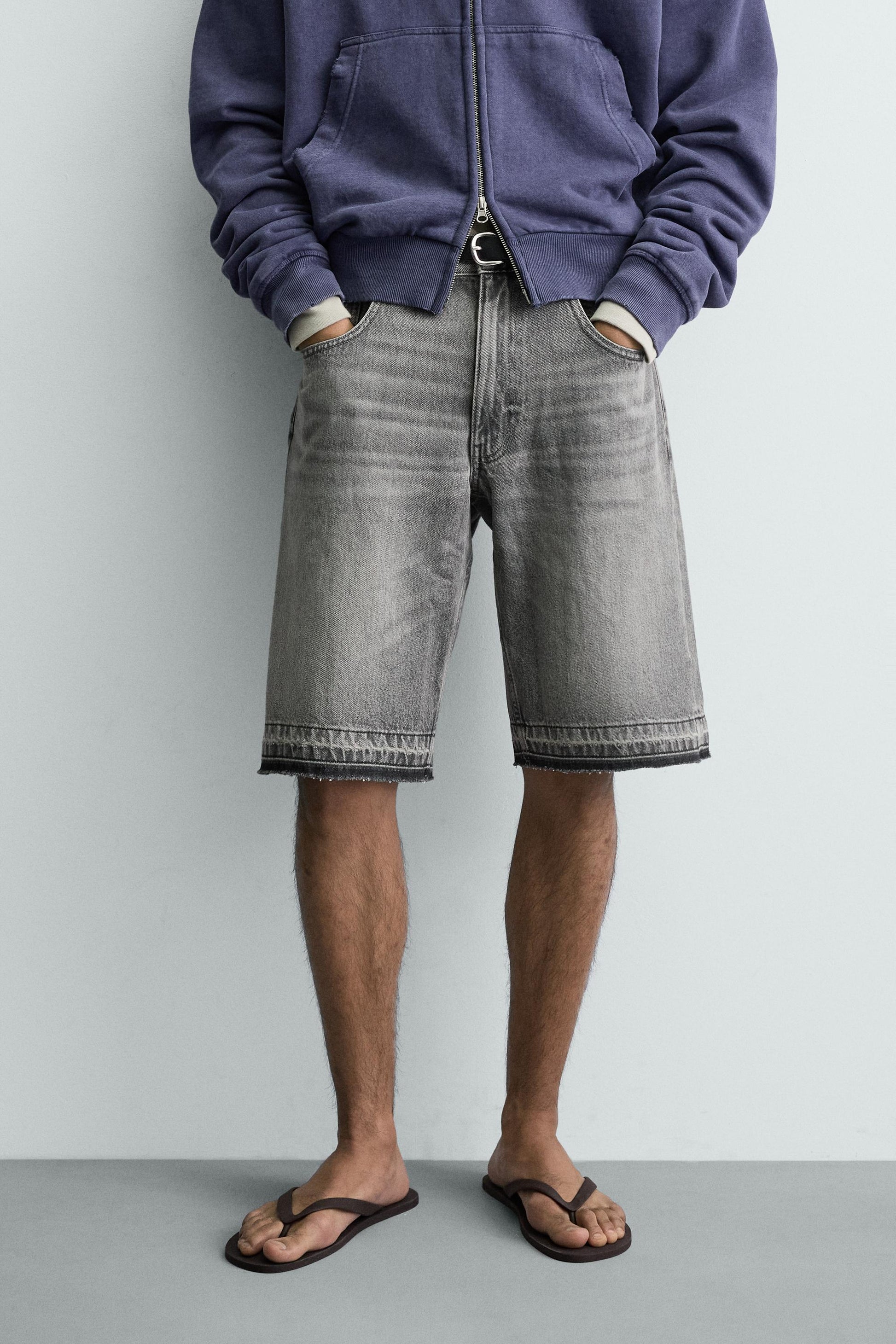 CALÇÕES BERMUDA DENIM RELAXED FIT