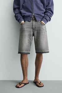 CALÇÕES BERMUDA DENIM RELAXED FIT