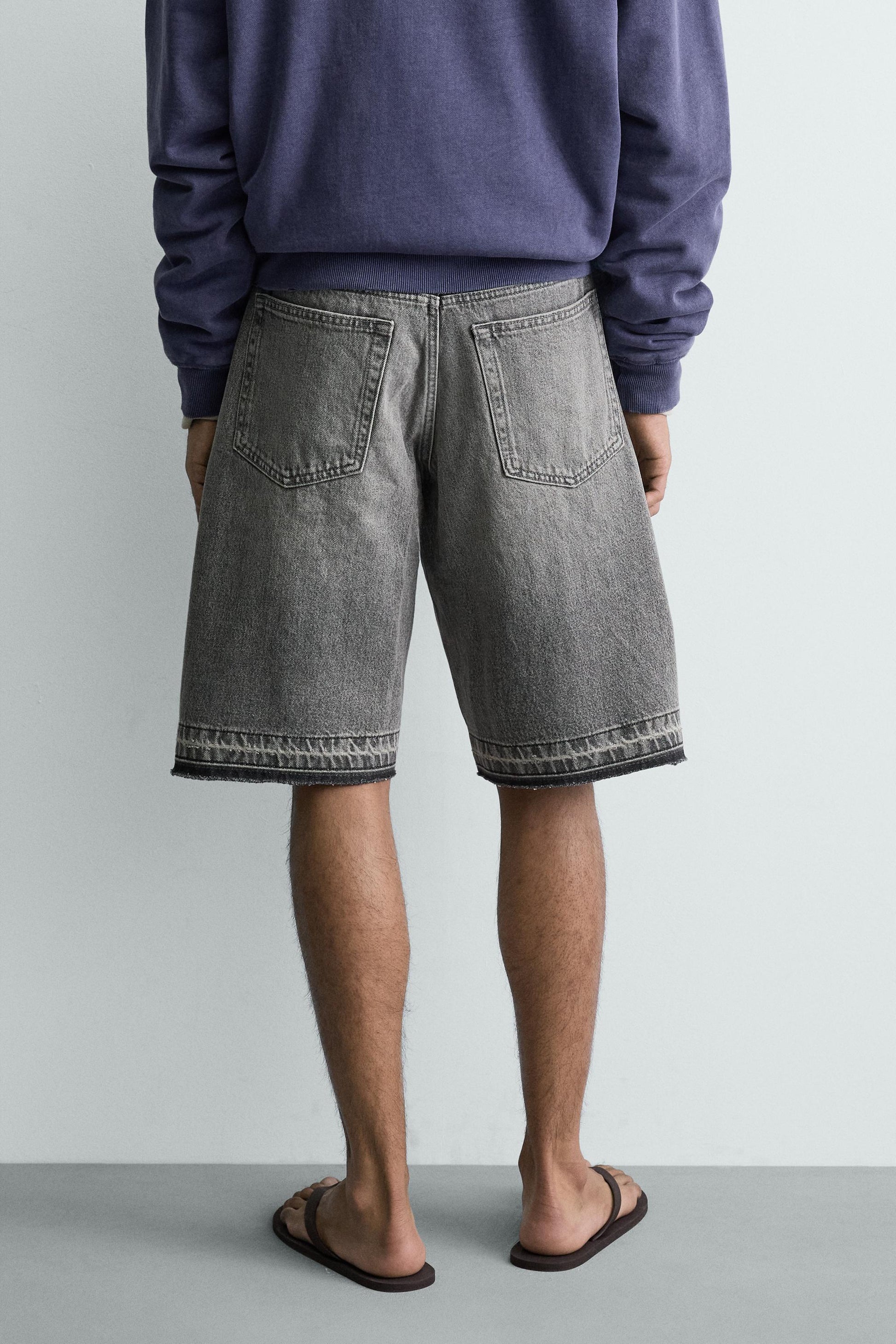 CALÇÕES BERMUDA DENIM RELAXED FIT