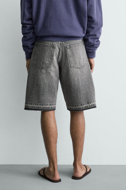 CALÇÕES BERMUDA DENIM RELAXED FIT