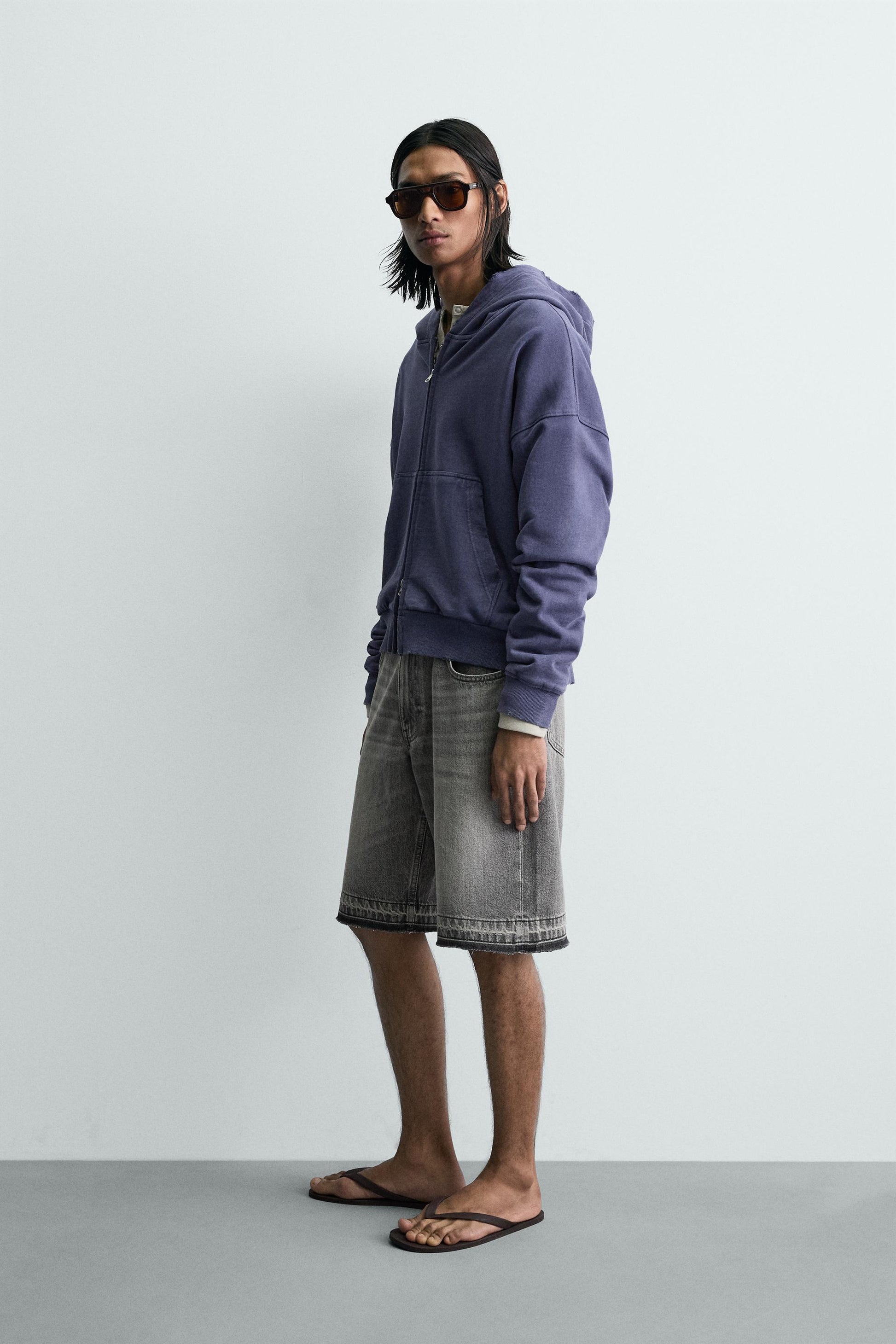 CALÇÕES BERMUDA DENIM RELAXED FIT