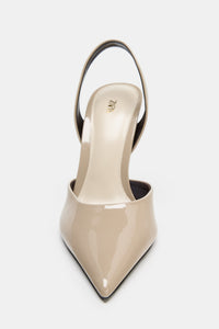 SAPATO DE TACÃO TIPO MULES COM PONTA - Cinzento-toupeira
