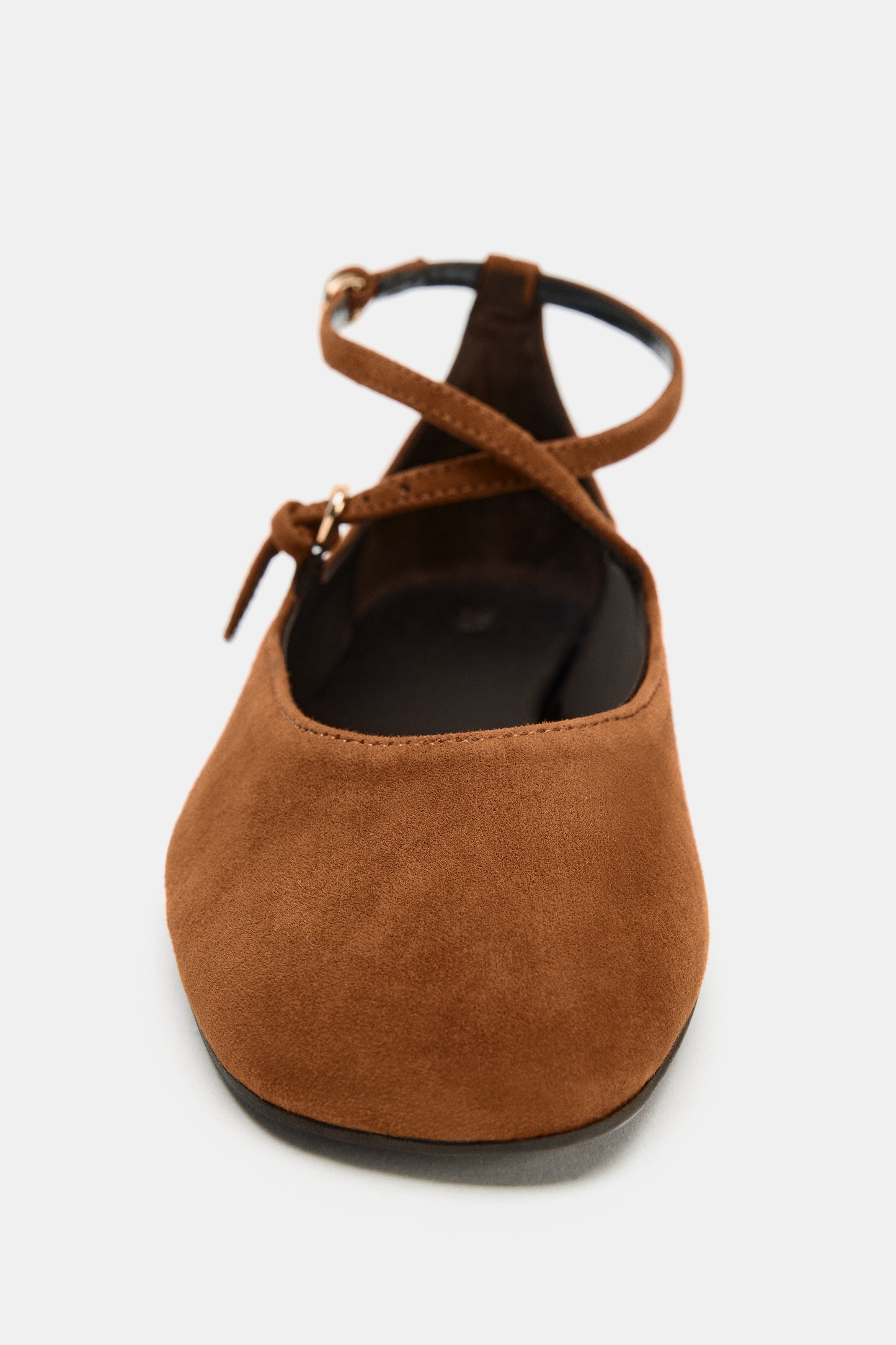 SABRINA COM TIRAS EM PELE - Castanho