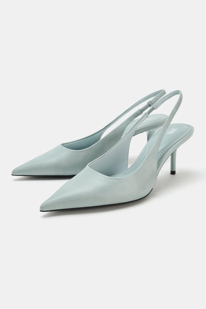 SAPATO ALTO TIPO MULES - Azul