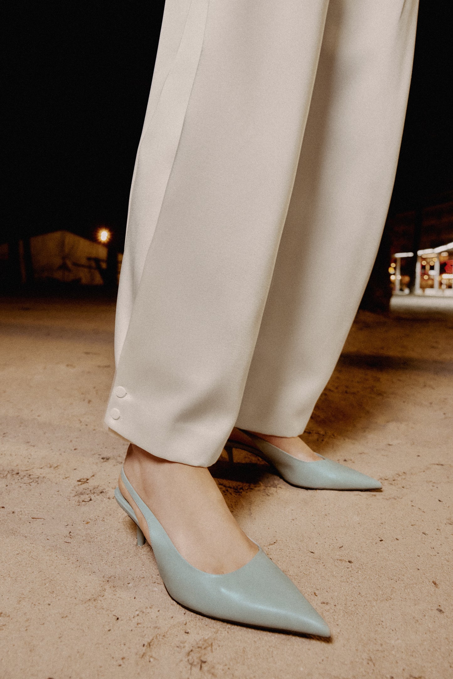 SAPATO ALTO TIPO MULES - Azul