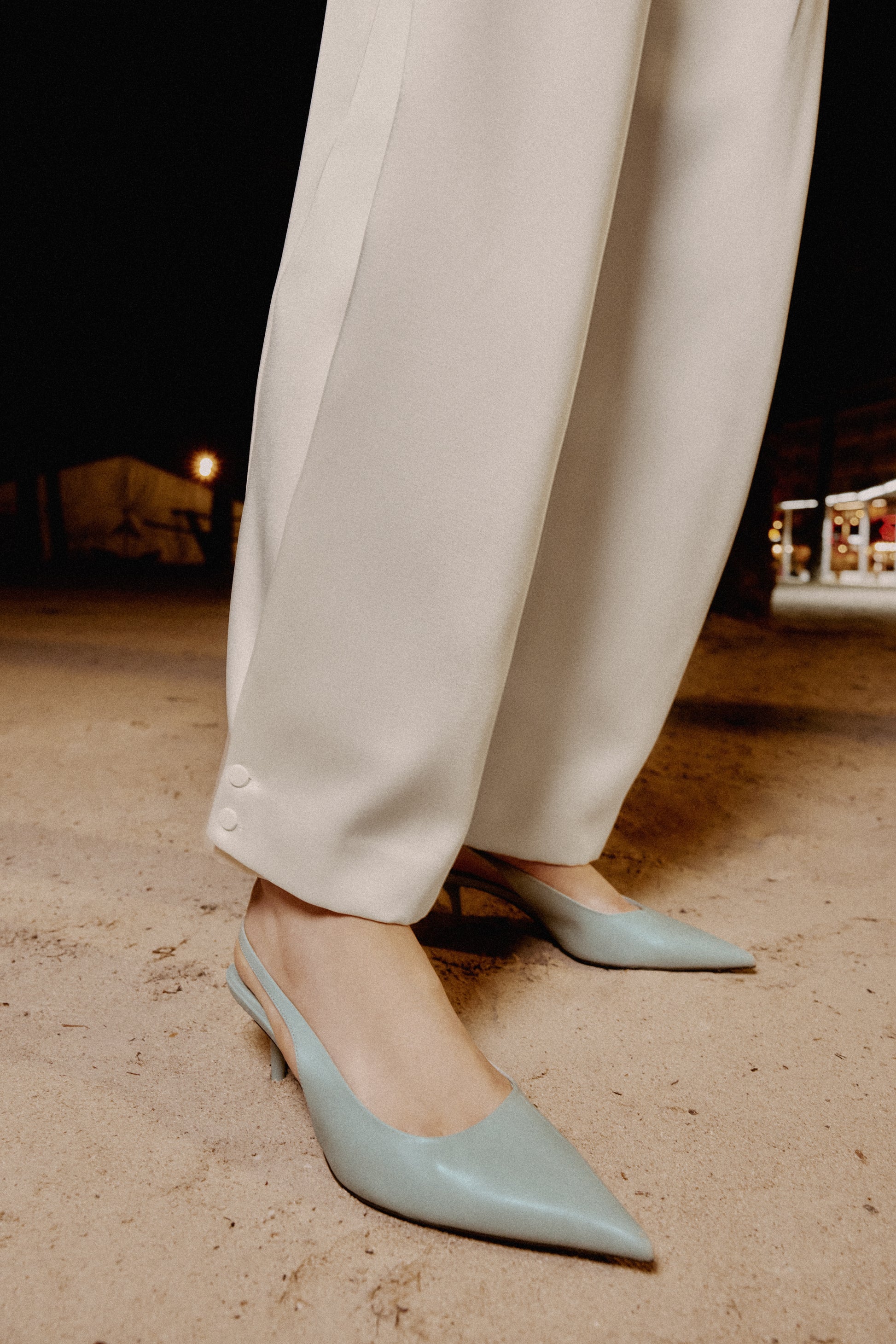 SAPATO ALTO TIPO MULES - Azul