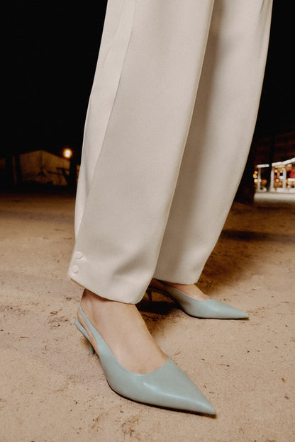 SAPATO ALTO TIPO MULES - Azul