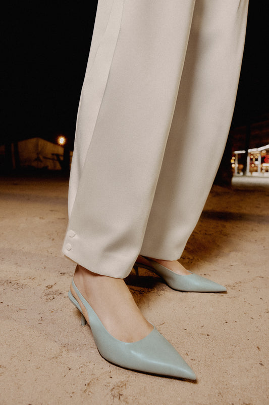 SAPATO ALTO TIPO MULES - Azul