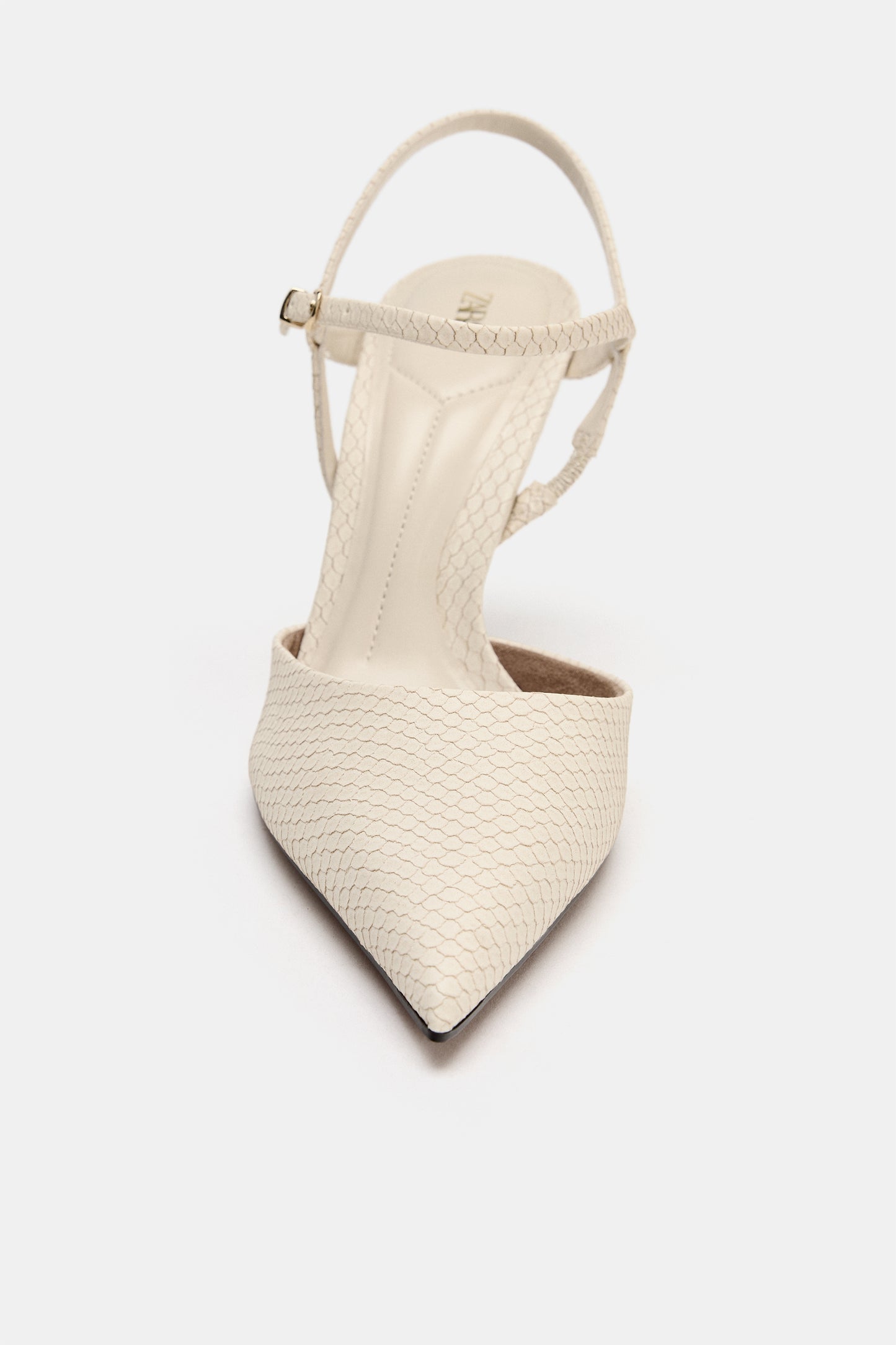 SAPATO SEM CALCANHAR COM RELEVO - Branco-cru
