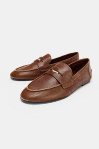 MOCASSINS PENNY EM PELE - Castanho