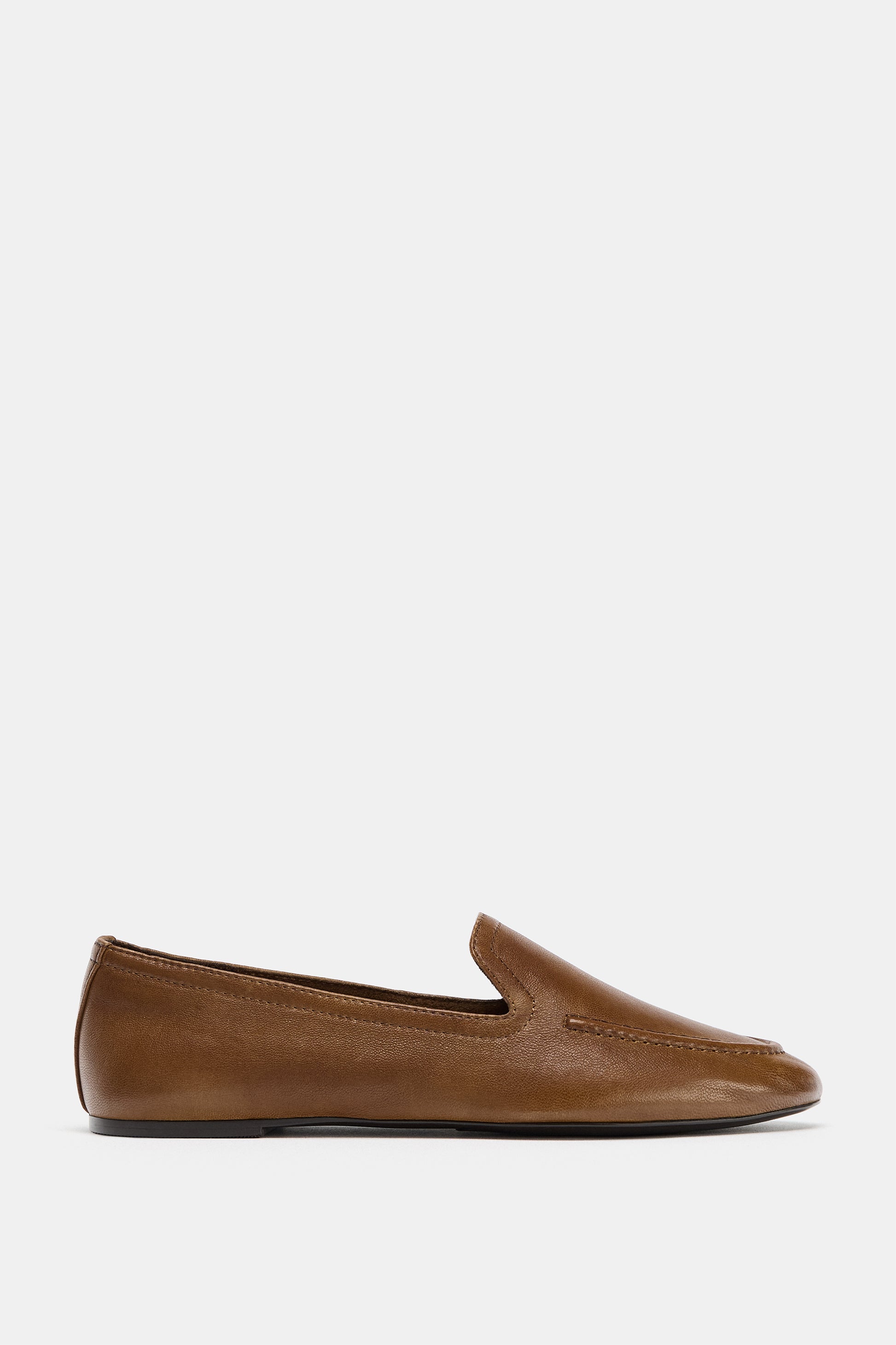 MOCASSIM EM PELE COM COPETE SUBIDO - Castanho