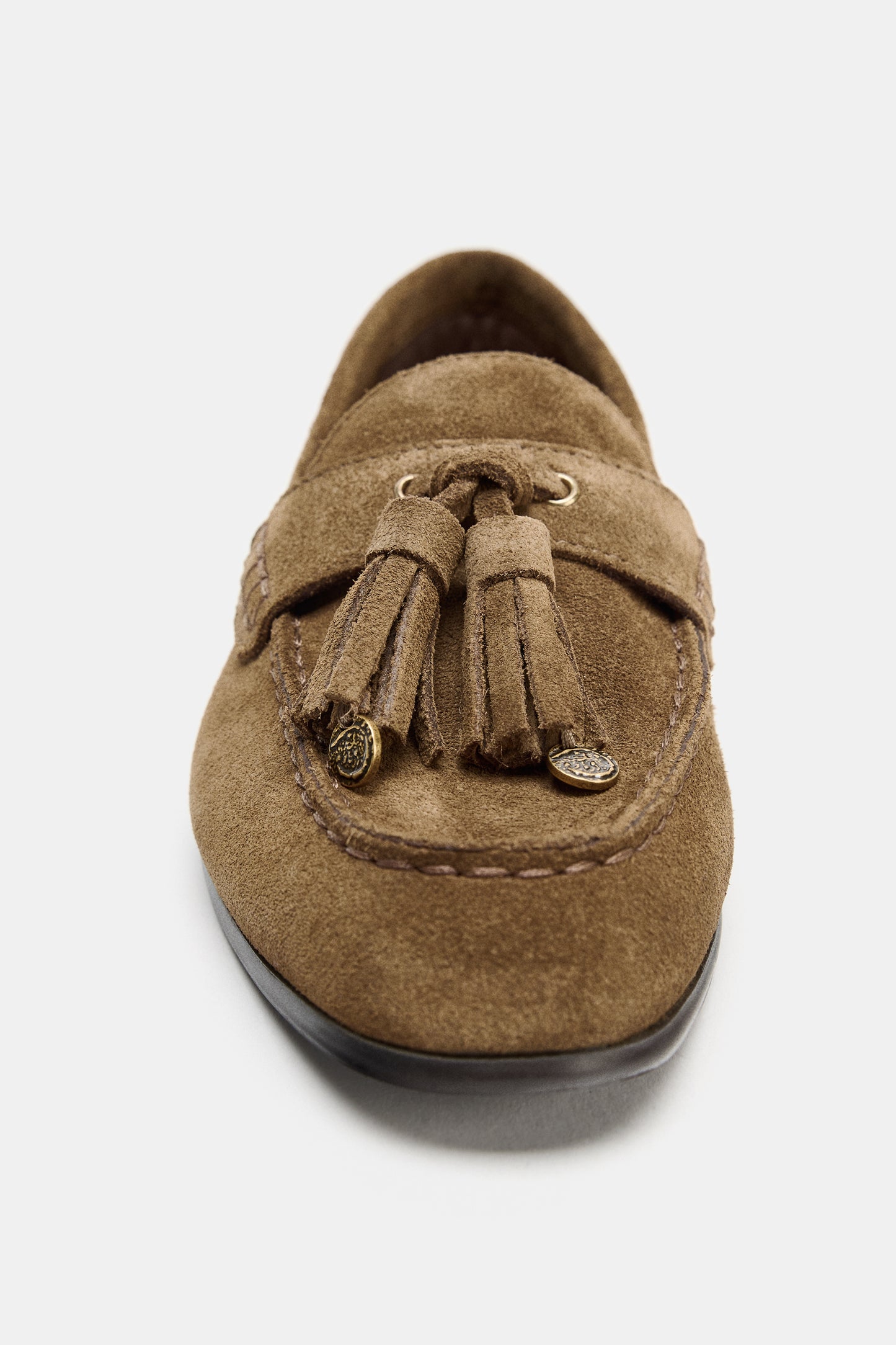 MOCASSINS EM CROUTE COM BORLAS - Castanho