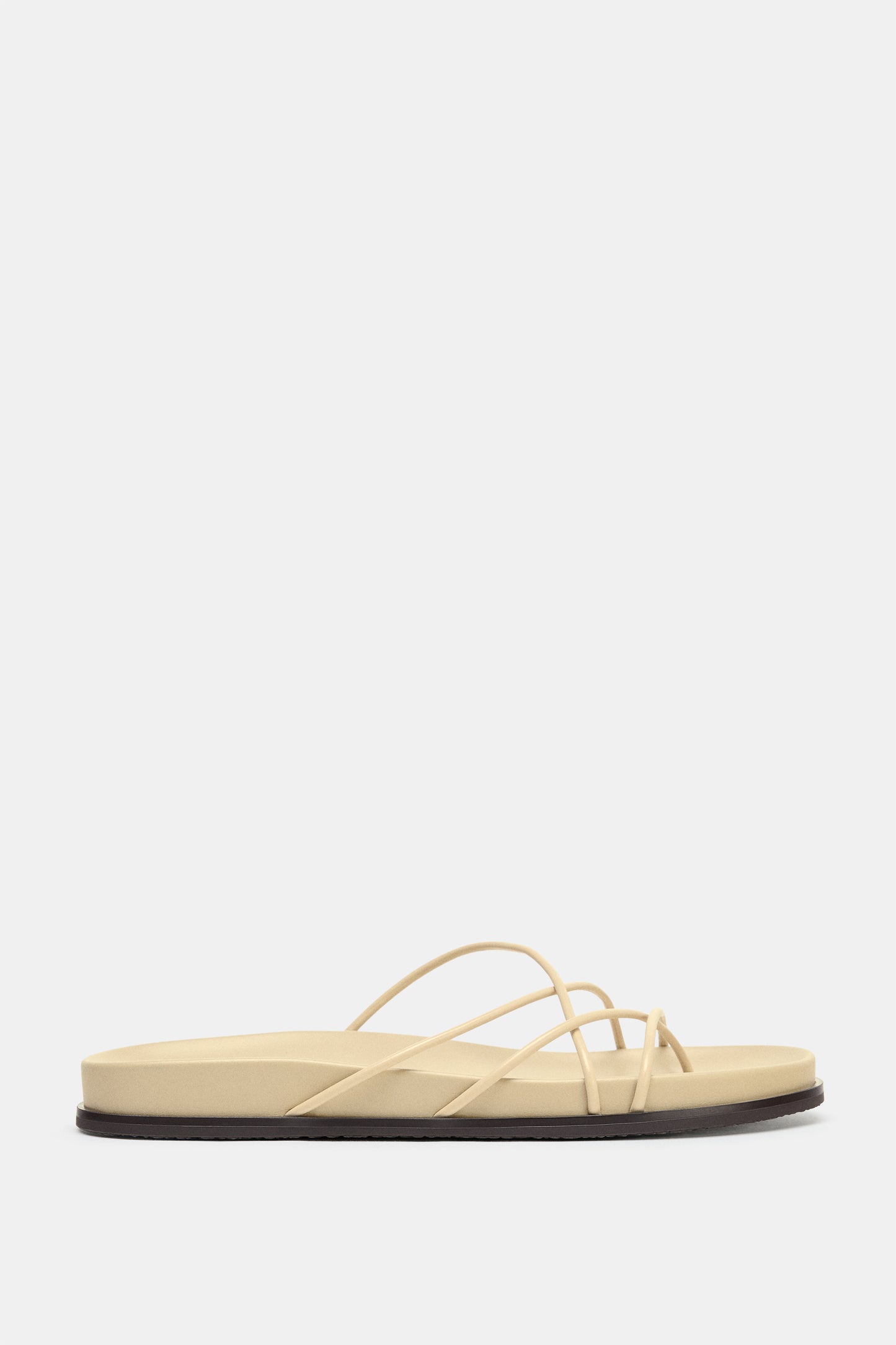 SANDÁLIA COM TIRAS CRUZADAS - Branco-cru