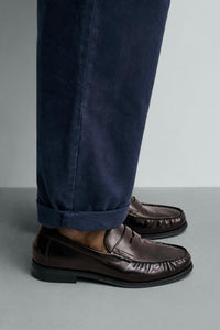 MOCASSIM FRANZIDO EM PELE