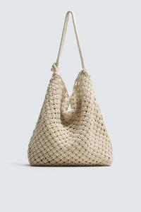MALA DE OMBRO EM MACRAMÉ