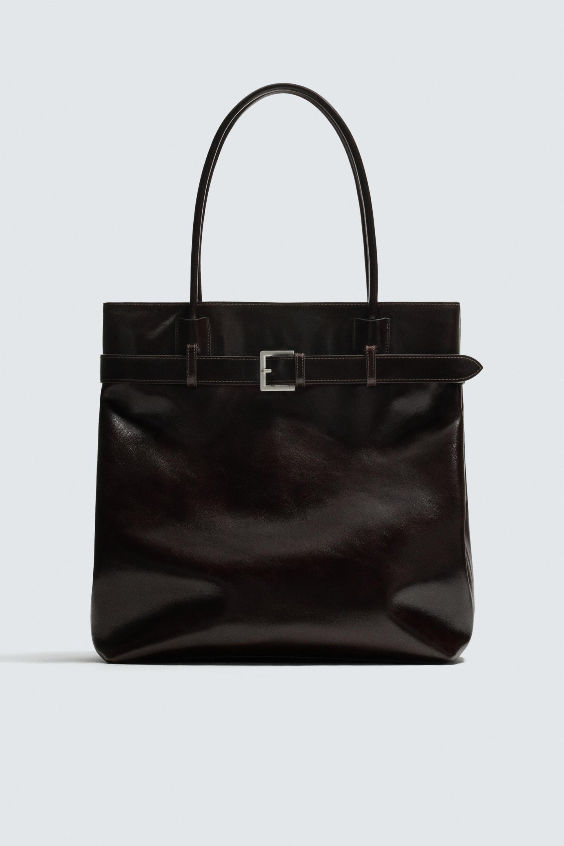 MALA TOTE BAG DE PELE COM CINTO