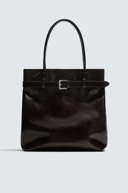 MALA TOTE BAG DE PELE COM CINTO