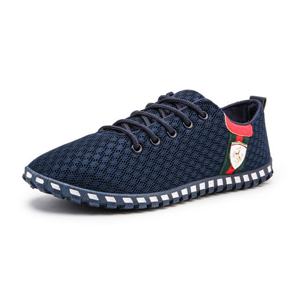 Sapatos de rede de verão para homens, sapatos de rede respiráveis, sapatos casuais de homem, sapatos desportivos de tamanho grande resistentes a odores, sapatos de rede, sapatos masculinos de sola macia