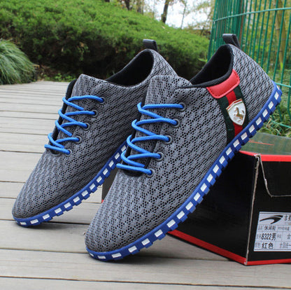 Sapatos de rede de verão para homens, sapatos de rede respiráveis, sapatos casuais de homem, sapatos desportivos de tamanho grande resistentes a odores, sapatos de rede, sapatos masculinos de sola macia