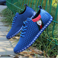 Sapatos de rede de verão para homens, sapatos de rede respiráveis, sapatos casuais de homem, sapatos desportivos de tamanho grande resistentes a odores, sapatos de rede, sapatos masculinos de sola macia