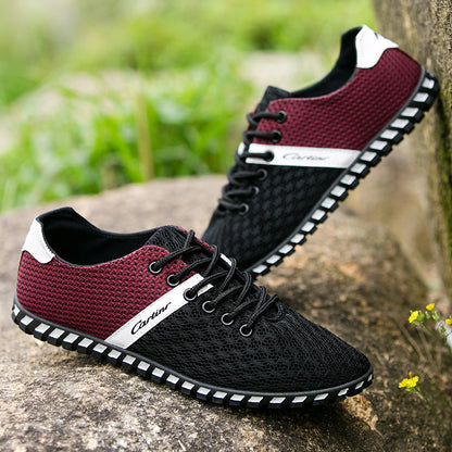 Sapatos de rede de verão para homens, sapatos de rede respiráveis, sapatos casuais de homem, sapatos desportivos de tamanho grande resistentes a odores, sapatos de rede, sapatos masculinos de sola macia