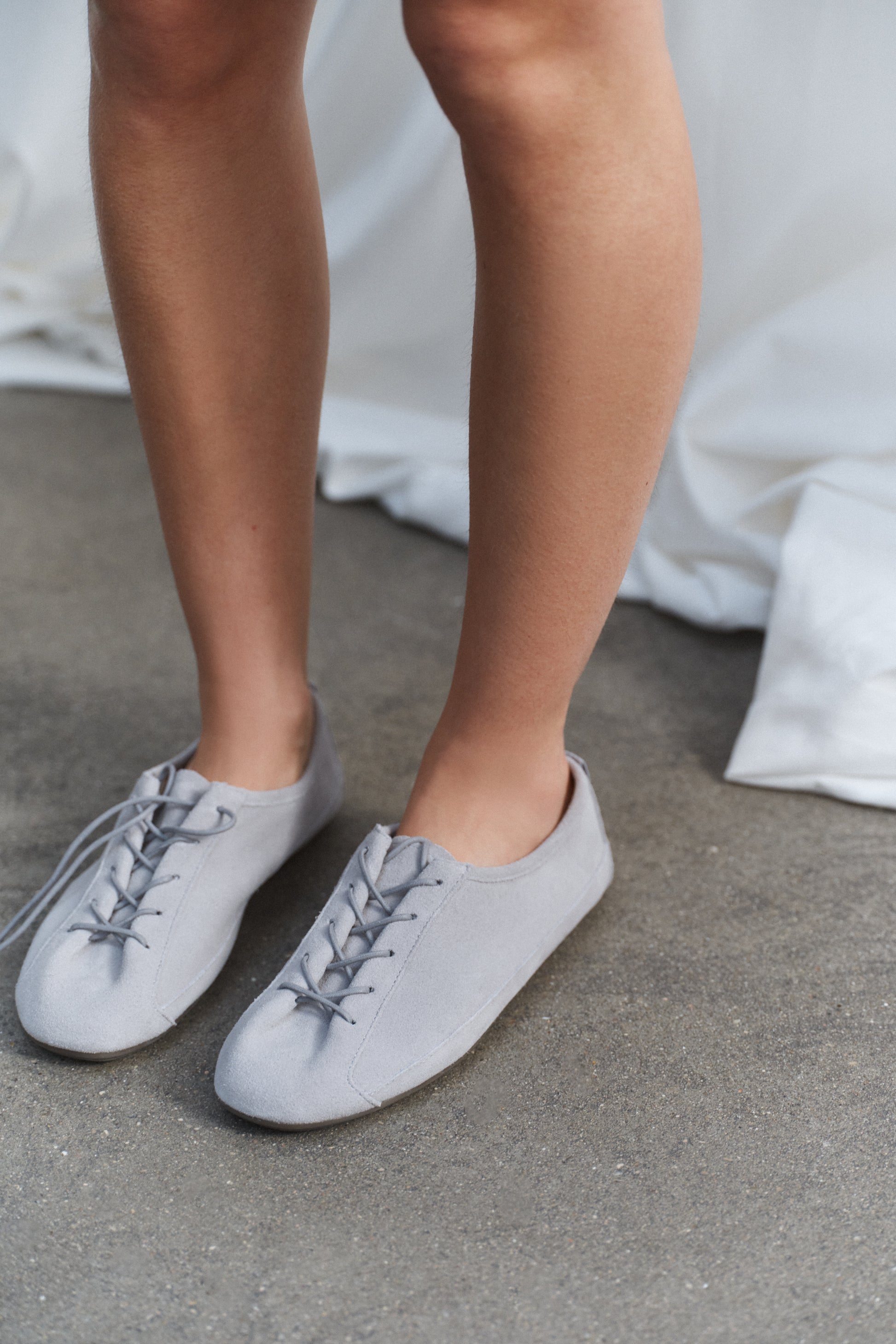 BLUCHER EM PELE - Azul-claro