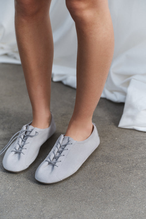 BLUCHER EM PELE - Azul-claro