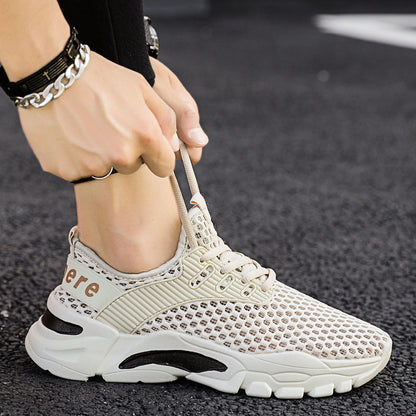 Sapatilhas finas de malha para o verão, sapatilhas de rede finas e desportivas e casuais na moda, versáteis de malha resistente a odores para homens, ténis leves de corrida e na moda