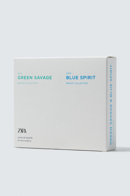 GREEN SAVAGE + BLUE SPIRIT EDT 2X100 ML (3.4 FL. OZ)