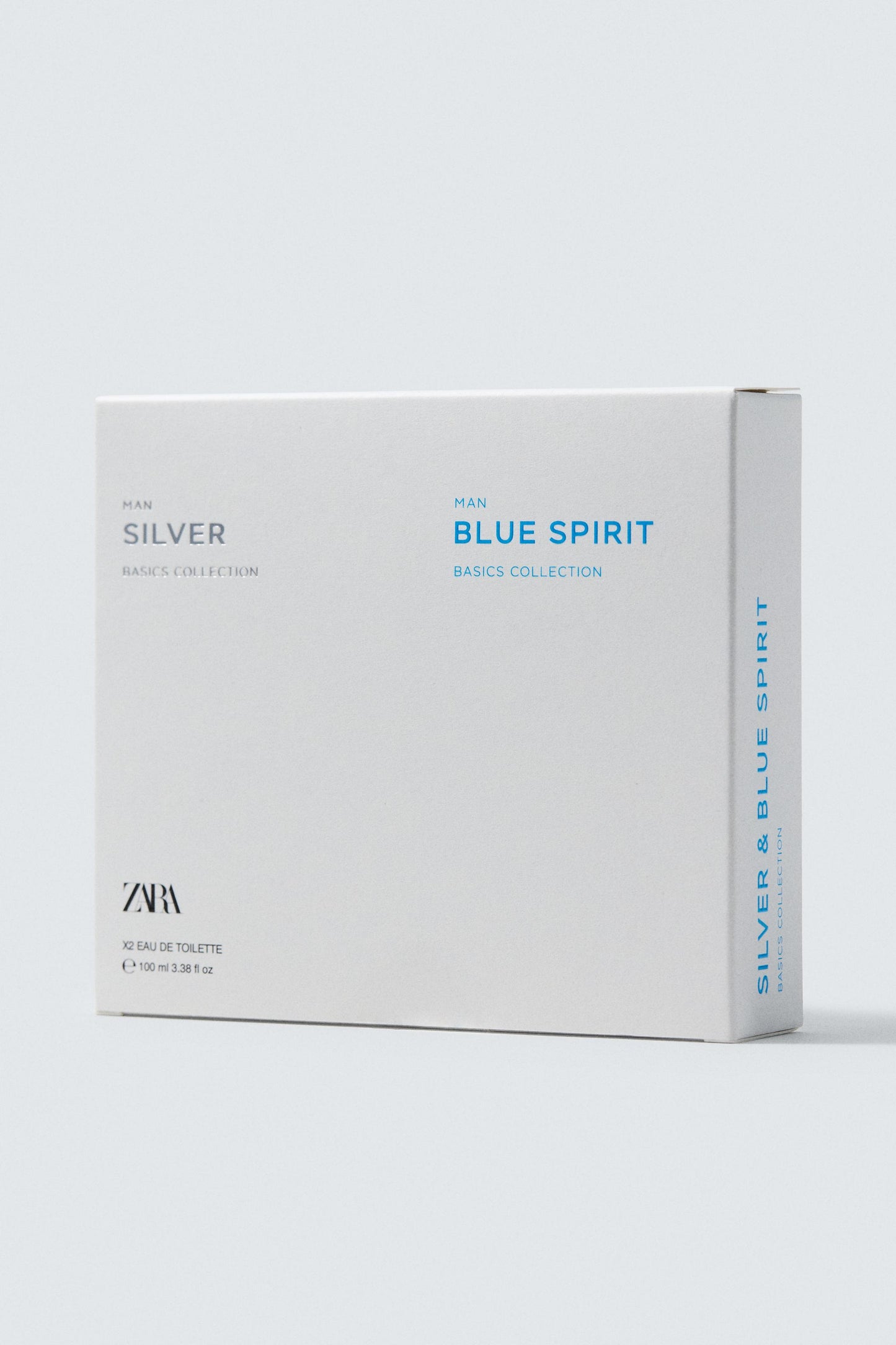 MAN SILVER ZARA MAN BLUE SPIRIT EDT 100 ML + 100 ML (3.38 FL. OZ)