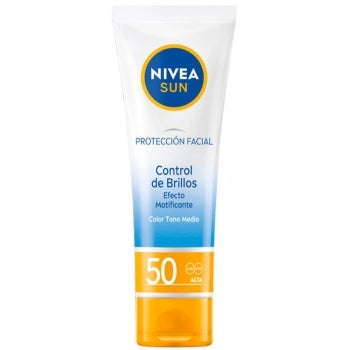 Sun Protección Facial Control de Brillos SPF50 Tono Medio