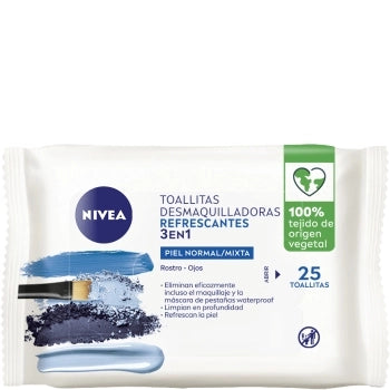 Toallitas Desmaquilladoras Biodegradables Refrescantes 3 en 1