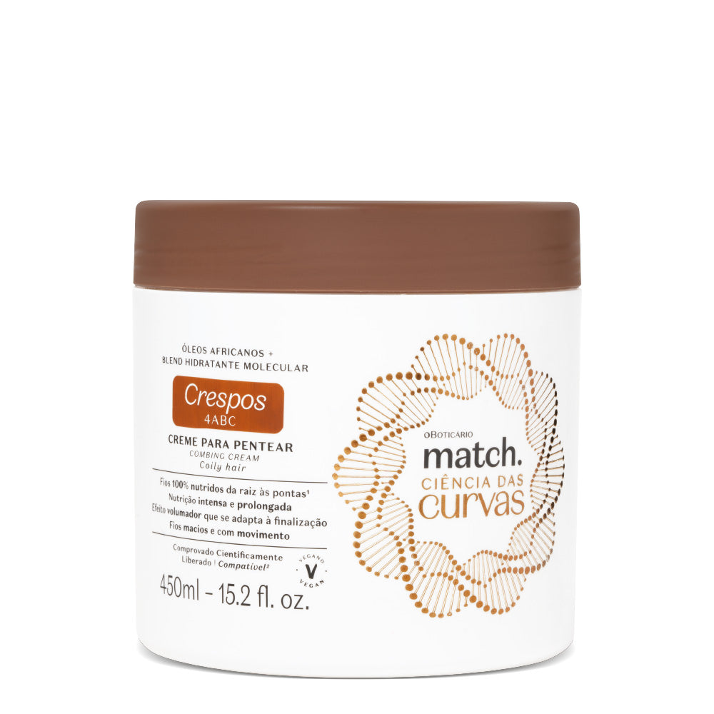 Creme para Pentear Cabelos Crespos Match Ciência das Curvas