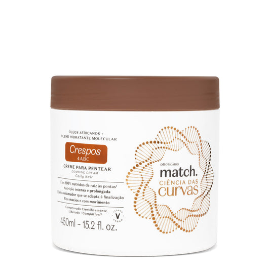 Creme para Pentear Cabelos Crespos Match Ciência das Curvas