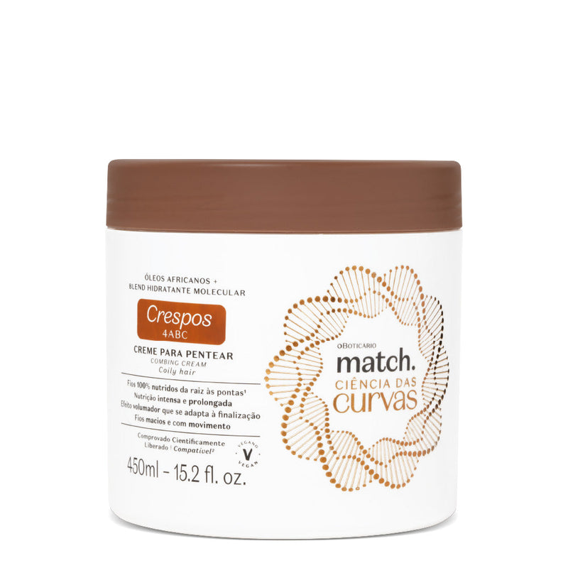 Creme para Pentear Cabelos Crespos Match Ciência das Curvas