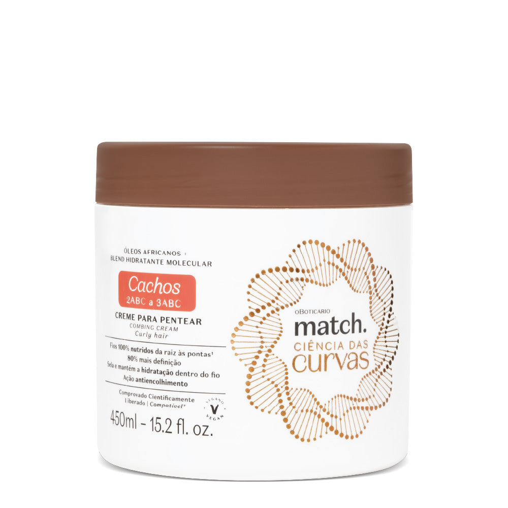 Creme para Pentear Cachos Match Ciências das Curvas