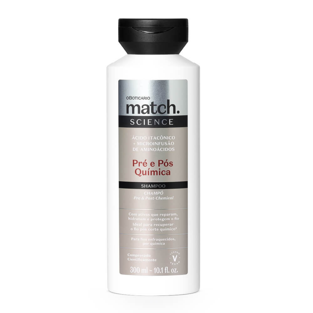 Shampoo Match Science Pré e Pós-Química