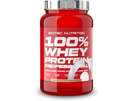 Proteína Scitec Nutrition 100% Professional Fórmula Melhorada Sem Açucares (920 Gr  - Chocolate - Galleta) - Scitec Nutrition