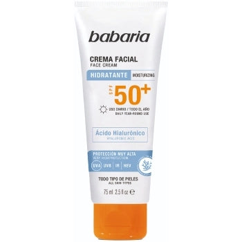 Crema Facial Hidratante SPF50+ Ácido Hialurónico