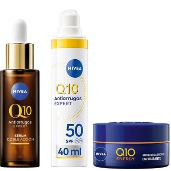Set Sérum Q10 antiarrugas + SPF50 + Crema noche