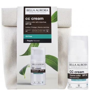 Set CC Cream Antimanchas SPF50 Oil Fee Color 30ml + Neceser