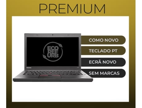 Portátil Nb Lenovo Thinkpad T450 (Recondicionado Como Novo - I5 -5200U - 8Gb 256Gb Ssd - 14 W10Pro Teclado Pt ) - Lenovo