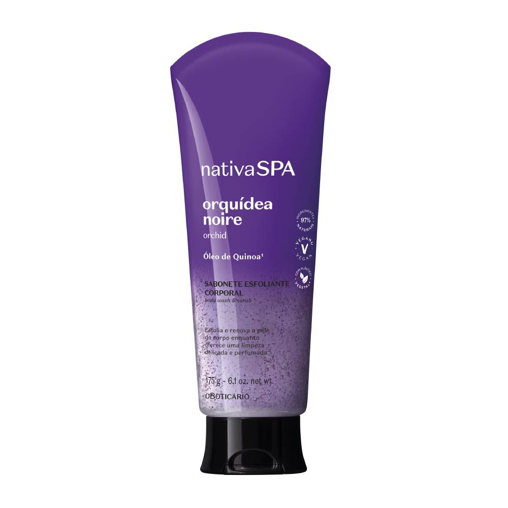 Sabonete Corporal Esfoliante Nativa Spa Orquídea Noire