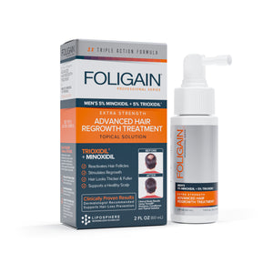 FOLIGAIN TRATAMENTO AVANÇADO PARA REGRESSÃO CAPILAR MASCULINA MINOXIDIL 5% + TRIOXIDIL® 5%