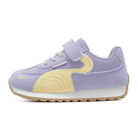 Sapatos infantis Warrior com blocos de cor da moda, ténis de treino moral com sola grossa em velcro para rapazes e raparigas, novos sapatos desportivos de sola grossa ao estilo mola