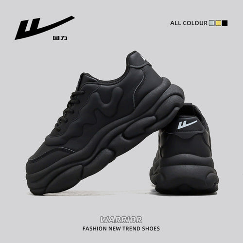 Os novos sapatos de pai de cor sólida e alta estética, sapatos desportivos casuais na moda, sapatos confortáveis de trabalho masculino com sola grossa